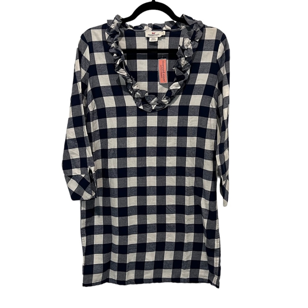 Vineyard Vines Women's Blue and White Dress